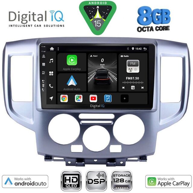 DIGITAL IQ BXF 7458SL_CPAA (9inc) MULTIMEDIA TABLET for NISSAN NV 200 mod. 2009-2020 (SILVER)
