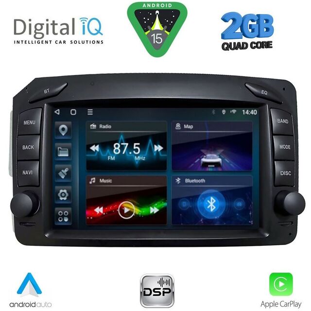 DIGITAL IQ BLD 271_CPA (7" DECK) MULTIMEDIA SYSTEM for MERCEDES C (W203) mod. 1999-2004