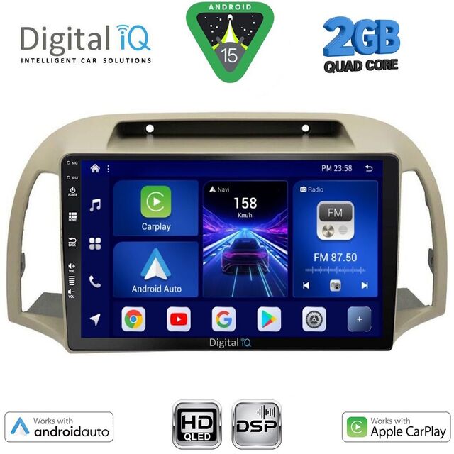 DIGITAL IQ BXC 3457BG_CPAA (9inc) MULTIMEDIA TABLET for NISSAN MICRA K12 mod. 2002-2010 (BEIGE)