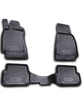 ΠΑΤΑΚΙΑ ΣΕ ΣΚΑΦΗ TPE ΛΑΣΤΙΧΟ ΓΙΑ AUDI A6 C6 2006-2011  ΣΕ ΜΑΥΡΟ ΧΡΩΜΑ NOVLINE - 4 ΤΕΜ.
