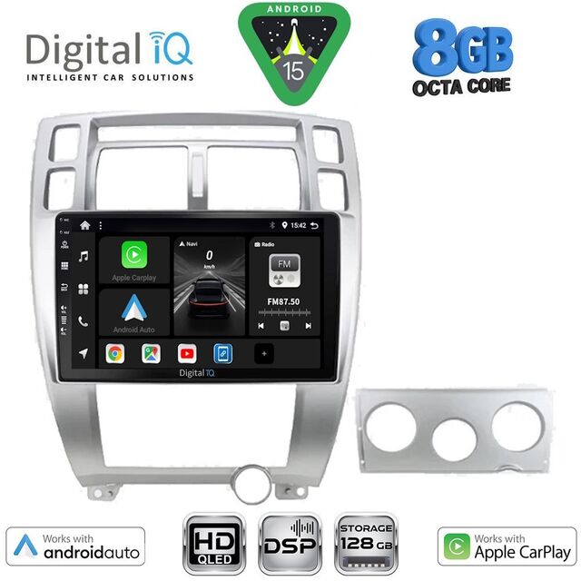 DIGITAL IQ BXF 18241SL_CPAA (10inc) MULTIMEDIA TABLET for HYUNDAI TUCSON mod. 2004-2010 (SILVER)