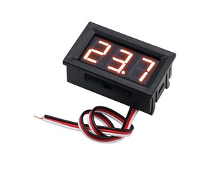 Βολτόμετρο ψηφιακό 3 καλώδια Necom PF-P5 12V ΚΟΚΚΙΝΟ ΧΡΩΜΑ