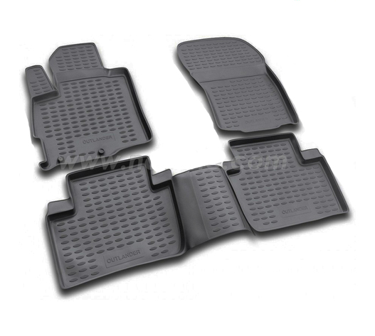 ΠΑΤΑΚΙΑ ΣΕ ΣΚΑΦΗ TPE ΛΑΣΤΙΧΟ ΓΙΑ MITSUBISHI OUTLANDER XL 02/2007-2012  ΣΕ ΜΑΥΡΟ ΧΡΩΜΑ NOVLINE - 4 ΤΕΜ.