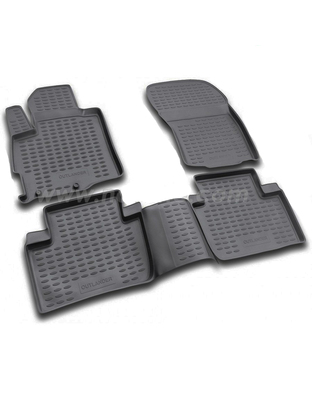 ΠΑΤΑΚΙΑ ΣΕ ΣΚΑΦΗ TPE ΛΑΣΤΙΧΟ ΓΙΑ MITSUBISHI OUTLANDER XL 02/2007-2012  ΣΕ ΜΑΥΡΟ ΧΡΩΜΑ NOVLINE - 4 ΤΕΜ.