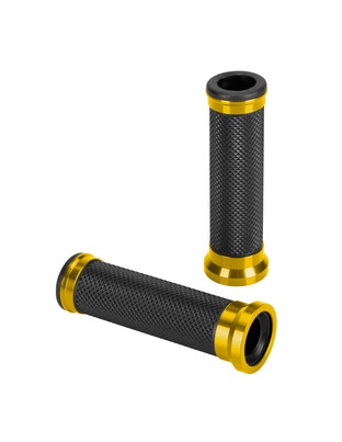 ΧΕΡΟΥΛΙΑ MOTO ALU GRIP  ΜΑΥΡΟ/ΧΡΥΣΟ ΧΡΩΜΑ 22mm+25mm 12cm LAMPA - 2 τεμ.