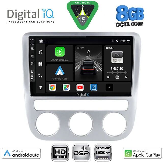 DIGITAL IQ BXF 18752_CPAA CLIMA (9inc) MULTIMEDIA TABLET for VW EOS mod. 2006-2016 - SCIROCCO mod. 2008-2010