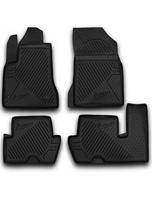 ΠΑΤΑΚΙΑ ΣΕ ΣΚΑΦΗ TPE ΛΑΣΤΙΧΟ ΓΙΑ CITROEN C4 PICASSO 5D 2007-2013  ΣΕ ΜΑΥΡΟ ΧΡΩΜΑ NOVLINE - 4 ΤΕΜ.