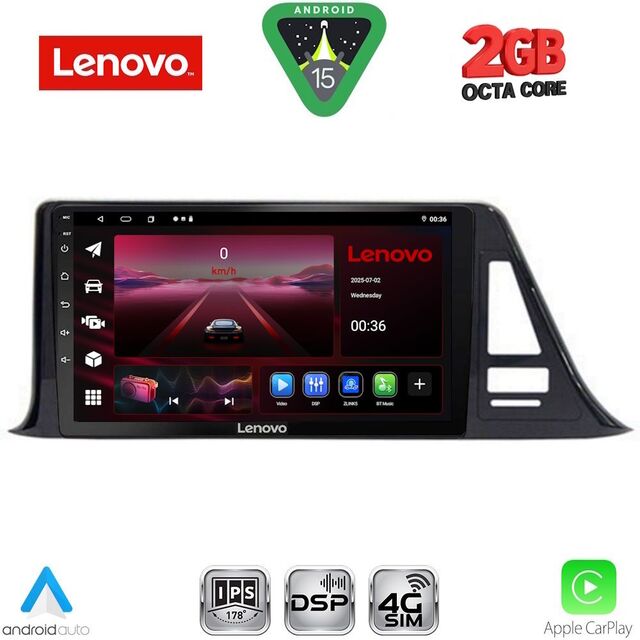 LENOVO LVF 5709_CPA (9inc) MULTIMEDIA TABLET for TOYOTA CH-R mod. 2017-2023