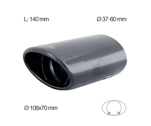 ΜΠΟΥΚΑ TRX10N ΜΑΥΡΗ 140mm ΔΙΑΜΕΤΡΟΥ 37-60mm