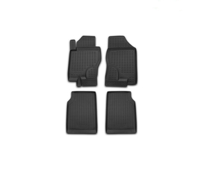 ΠΑΤΑΚΙΑ ΣΕ ΣΚΑΦΗ TPE ΛΑΣΤΙΧΟ ΓΙΑ NISSAN NAVARA 4D D40 2005+ 4ΤΕΜ. (ΜΕΓΑΛΗ  ΠΟΡΤΑ ΠΙΣΩ 4D) ΜΑΥΡΟ