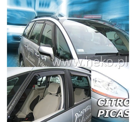 ΑΝΕΜΟΘΡΑΥΣΤΕΣ ΓΙΑ CITROEN C4 PICASSO MK1 5D 2006-2013 ΖΕΥΓΑΡΙ ΑΠΟ ΕΥΚΑΜΠΤΟ ΦΙΜΕ ΠΛΑΣΤΙΚΟ HEKO - 2 ΤΕΜ.