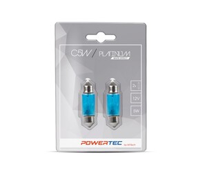 ΛΑΜΠΑΚΙΑ ΠΛΑΦΟΝΙΕΡΑΣ C5W 12V 5W 36x11mm SV8.5-8 WHITE EFFECT POWERTEC PLATINUM  M-TECH - 2 ΤΕΜ