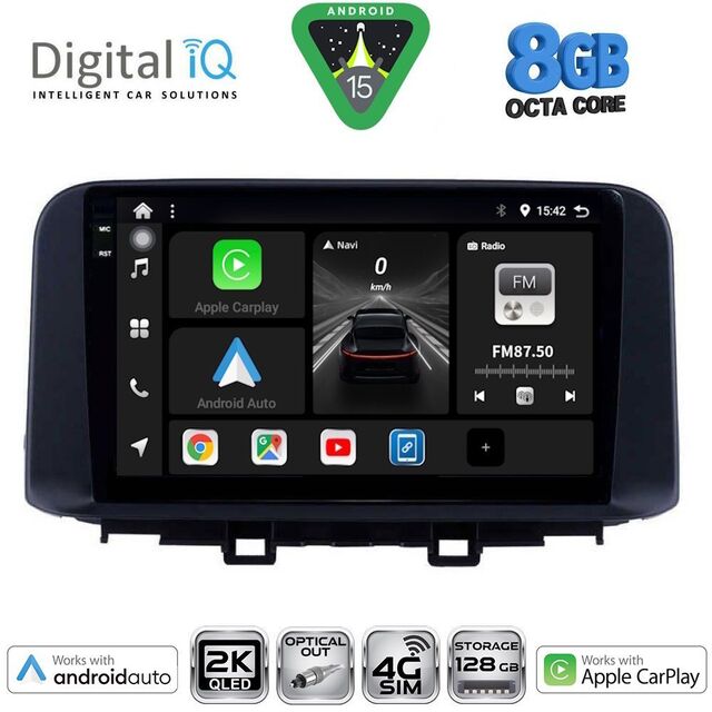 DIGITAL IQ BXK 20237_CPAA (10inc) MULTIMEDIA TABLET for HYUNDAI KONA mod. 2017-2023