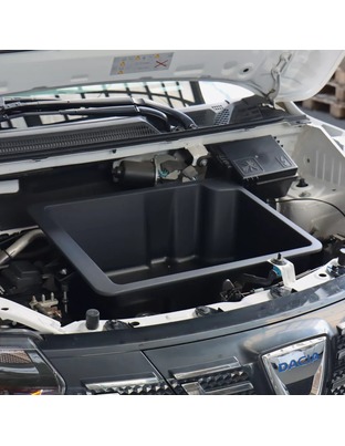 Rati - Frunk Dacia Spring 2021-2024, Dacia Spring 2024> πρακτικός Εμπρός Αποθηκευτικός Χώρος 20L για Καλώδια Φόρτισης και Καθημερινή Οργάνωση Ηλεκτρικών ΙΧ - 1 Τεμ. (V01943/RT)