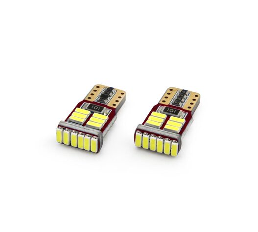 Amio - Λάμπες LED T10 W5W 12V 2.2W CAN-BUS 18xSMD4014 Λευκό Φως 5600K 12x23mm για Φώτα Θέσης Πινακίδας και Εσωτερικό Φωτισμό Αυτοκινήτου - 1 σετ (01286/AM)