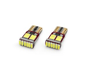 Amio - Λάμπες LED T10 W5W 12V 2.2W CAN-BUS 18xSMD4014 Λευκό Φως 5600K 12x23mm για Φώτα Θέσης Πινακίδας και Εσωτερικό Φωτισμό Αυτοκινήτου - 1 σετ (01286/AM)