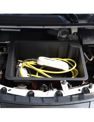 Rati - Frunk Dacia Spring 2021-2024, Dacia Spring 2024> πρακτικός Εμπρός Αποθηκευτικός Χώρος 20L για Καλώδια Φόρτισης και Καθημερινή Οργάνωση Ηλεκτρικών ΙΧ - 1 Τεμ. (V01943/RT)