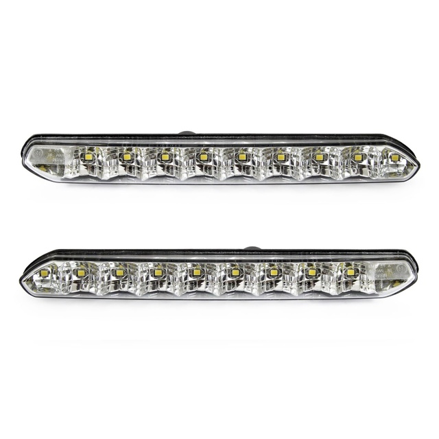 Amio - Φώτα Ημέρας DRL Τάση Λειτουργίας 12/24V Απόδοση 7W 20 LED 0.35W Ανά LED Διαστάσεις 190x20x40mm για Αυτοκίνητο – 2 τεμ. (01266/AM)