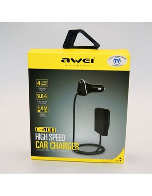 ΓΡΗΓΟΡΟΣ ΦΟΡΤΙΣΤΗΣ ΑΥΤΟΚΙΝΗΤΟΥ ΜΕ 4 ΘΥΡΕΣ USB 2.4A PH-AN-400