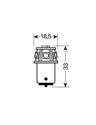 ΛΑΜΠΑΚΙ P21W 12V BA15s HYPER-LED18