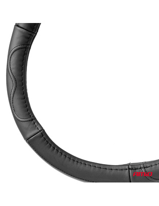 Amio - ΚΑΛΥΜΜΑ ΤΙΜΟΝΙΟΥ ΑΠΟ ΤΕΧΝΟΔΕΡΜΑ 44-46CM SWC-49-ΧΧL ΣΕ ΜΑΥΡΟ ΧΡΩΜΑ ΜΕ ΜΑΥΡΕΣ ΡΑΦΕΣ - 1 ΤΕΜ. (03554/AM)