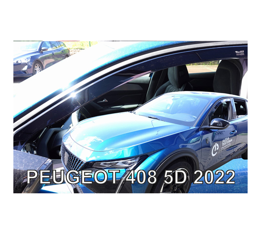 ΑΝΕΜΟΘΡΑΥΣΤΕΣ ΓΙΑ PEUGEOT 408 5D 2022+ - ΖΕΥΓΑΡΙ ΑΥΤΟΚΙΝΗΤΟΥ ΑΠΟ ΕΥΚΑΜΠΤΟ ΦΙΜΕ ΠΛΑΣΤΙΚΟ HEKO - 2 ΤΕΜ.