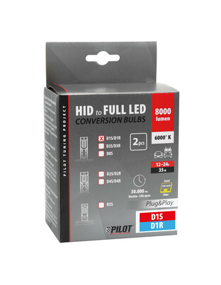D1S/D1R 12/24V 35W 6.000K 8000lm LED SEOUL CSP-3570chips CAN BUS PLUG & PLAY LAMPA - 2ΤΕΜ.