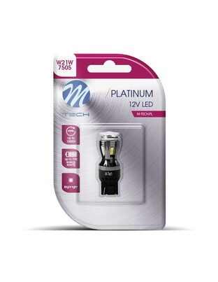 W21/5W (T20) 12/24V W3x16q 3,9W 14xSMD LED ΛΕΥΚΟ CAN-BUS  BLISTER M-TECH - 1ΤΕΜ