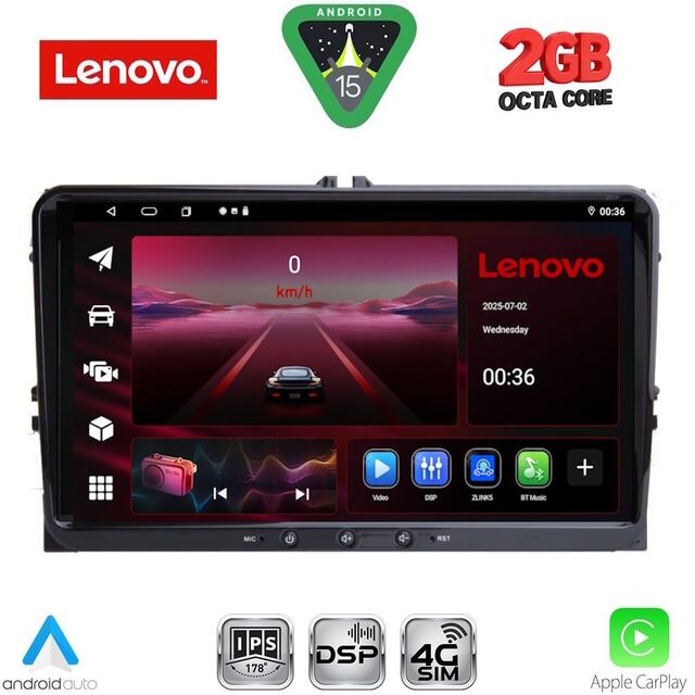 LENOVO LVF 489_CPA (9inc) MULTIMEDIA TABLET for SEAT - SKODA - VW mod. 2004-2014