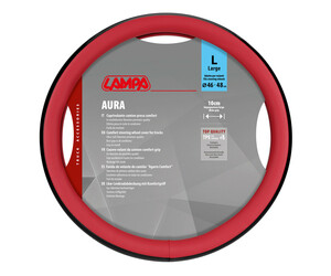 Lampa - Κάλυμμα Τιμονιού Φορτηγού Aura Skeentex Κόκκινο Μέγεθος L ?46–48cm Ultra-Soft, Αντιολισθητικό, Φάρδος 10cm - 1 τεμ. (L9708.0)