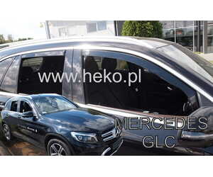 ΑΝΕΜΟΘΡΑΥΣΤΕΣ ΓΙΑ MERCEDES GLC X253 5D 2016+   ΣΕΤ ΑΥΤΟΚΙΝΗΤΟΥ ΑΠΟ ΕΥΚΑΜΠΤΟ ΦΙΜΕ ΠΛΑΣΤΙΚΟ HEKO - 4 ΤΕΜ.
