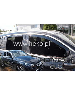 ΑΝΕΜΟΘΡΑΥΣΤΕΣ ΓΙΑ MERCEDES GLC X253 5D 2016+   ΣΕΤ ΑΥΤΟΚΙΝΗΤΟΥ ΑΠΟ ΕΥΚΑΜΠΤΟ ΦΙΜΕ ΠΛΑΣΤΙΚΟ HEKO - 4 ΤΕΜ.
