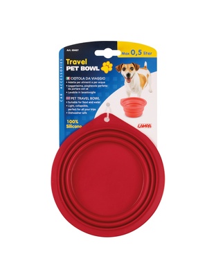ΤΑΪΣΤΡΑ/ΜΠΟΛ ΤΑΞΙΔΙΟΥ PET TRAVEL BOWL 500 ml ΓΙΑ ΣΚΥΛΟΥΣ/ΓΑΤΕΣ/ΚΑΤΟΙΚΙΔΙΑ ΖΩΑ (ΣΙΛΙΚΟΝΗ/ΔΙΑΦΟΡΑ ΧΡΩΜΑΤΑ)