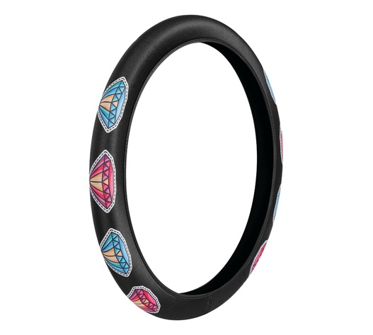 ΚΑΛΥΜΜΑ ΤΙΜΟΝΙΟΥ SKIN-COVER DIAMONT (ΔΙΑΜΑΝΤΙΑ) 35/37cm (S) ΜΑΥΡΟ ΕΛΑΣΤΙΚΟ ΠΟΛΥΕΣΤΕΡΙΚΟ 2mm ΠΑΧΟΣ
