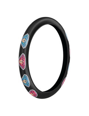 ΚΑΛΥΜΜΑ ΤΙΜΟΝΙΟΥ SKIN-COVER DIAMONT (ΔΙΑΜΑΝΤΙΑ) 35/37cm (S) ΜΑΥΡΟ ΕΛΑΣΤΙΚΟ ΠΟΛΥΕΣΤΕΡΙΚΟ 2mm ΠΑΧΟΣ