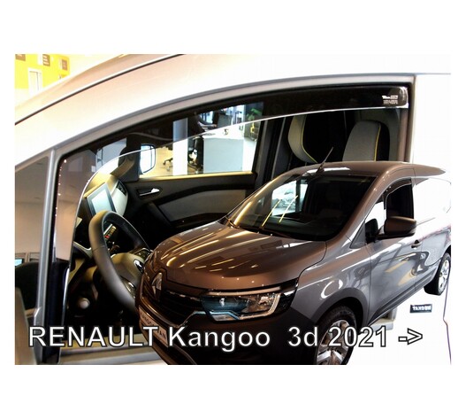ΑΝΕΜΟΘΡΑΥΣΤΕΣ ΓΙΑ RENAULT KANGOO 3D 2021+  ΖΕΥΓΑΡΙ ΑΠΟ ΕΥΚΑΜΠΤΟ ΦΙΜΕ ΠΛΑΣΤΙΚΟ HEKO - 2 ΤΕΜ.