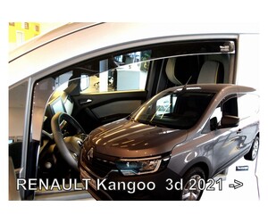 ΑΝΕΜΟΘΡΑΥΣΤΕΣ ΓΙΑ RENAULT KANGOO 3D 2021+  ΖΕΥΓΑΡΙ ΑΠΟ ΕΥΚΑΜΠΤΟ ΦΙΜΕ ΠΛΑΣΤΙΚΟ HEKO - 2 ΤΕΜ.