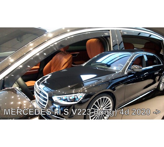 ΑΝΕΜΟΘΡΑΥΣΤΕΣ ΓΙΑ MERCEDES S W223 /V223 4D 2020+ ΣΕΤ ΑΥΤΟΚΙΝΗΤΟΥ ΑΠΟ ΕΥΚΑΜΠΤΟ ΦΙΜΕ ΠΛΑΣΤΙΚΟ HEKO - 4 ΤΕΜ.