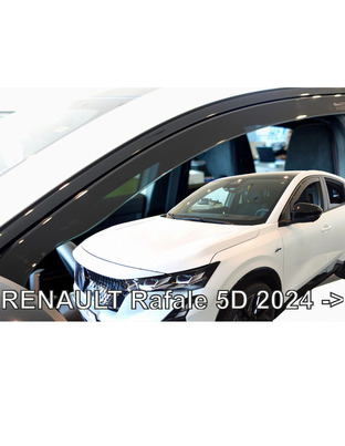 ΑΝΕΜΟΘΡΑΥΣΤΕΣ ΓΙΑ RENAULT RAFALE 5D 2024+ ΣΕΤ ΑΥΤΟΚΙΝΗΤΟΥ ΑΠΟ ΕΥΚΑΜΠΤΟ ΦΙΜΕ ΠΛΑΣΤΙΚΟ HEKO - 4 ΤΕΜ.