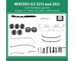DIQ AMBIENT 8173 BJE5 - BENZ GLC (X254) (Digital iQ Ambient Light for Mercedes GLC (X254) mod. 2023> with 5 Set Kit)
