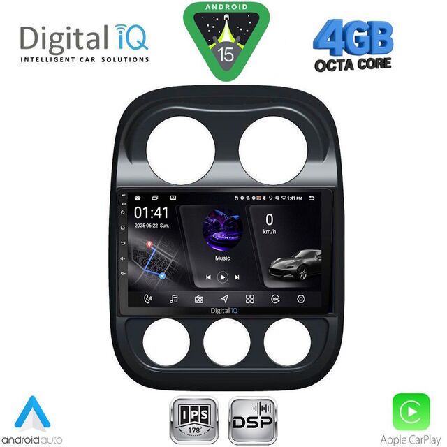 DIGITAL IQ RSG 6277_CPA (10inc) MULTIMEDIA TABLET for JEEP COMPASS - PATRIOT mod. 2007-2016