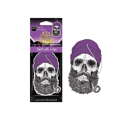 Amio - ΑΡΩΜΑΤΙΚΟ ΚΡΕΜΑΣΤΟ AROMA CAR MUERTOS SKULL WITH A PIPE CORAL STUFF - 1 TEM. (A10381/AM)