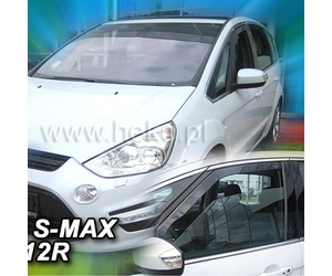 ΑΝΕΜΟΘΡΑΥΣΤΕΣ ΓΙΑ FORD S-MAX 5D 2010-2014 ΖΕΥΓΑΡΙ ΑΠΟ ΕΥΚΑΜΠΤΟ ΦΙΜΕ ΠΛΑΣΤΙΚΟ HEKO - 2 ΤΕΜ.
