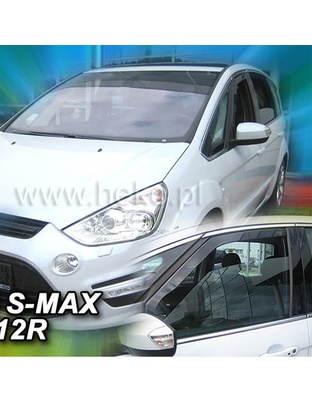 ΑΝΕΜΟΘΡΑΥΣΤΕΣ ΓΙΑ FORD S-MAX 5D 2010-2014 ΖΕΥΓΑΡΙ ΑΠΟ ΕΥΚΑΜΠΤΟ ΦΙΜΕ ΠΛΑΣΤΙΚΟ HEKO - 2 ΤΕΜ.