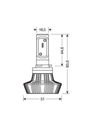 H9 10-30V 6.500K 4.000lm 25W PGJ19-5 HALO LED 8LED ZES CHIPS 1ΤΕΜ.
