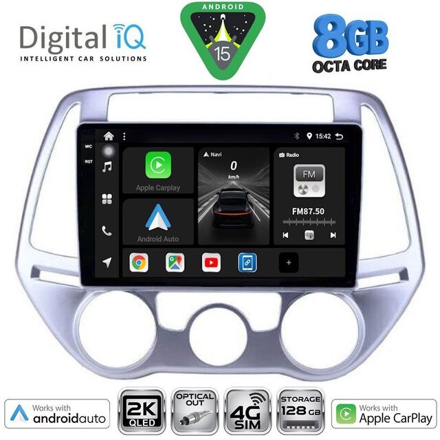DIGITAL IQ BXK 20227_CPAA A/C (9inc) MULTIMEDIA TABLET for HYUNDAI i20 mod. 2008-2012