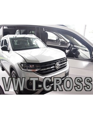 ΑΝΕΜΟΘΡΑΥΣΤΕΣ ΓΙΑ VW T-CROSS 5D 2019+ ΣΕΤ ΑΥΤΟΚΙΝΗΤΟΥ ΑΠΟ ΕΥΚΑΜΠΤΟ ΦΙΜΕ ΠΛΑΣΤΙΚΟ HEKO - 4 ΤΕΜ.