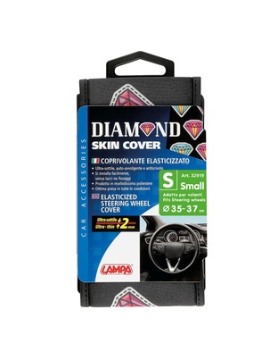 ΚΑΛΥΜΜΑ ΤΙΜΟΝΙΟΥ SKIN-COVER DIAMONT (ΔΙΑΜΑΝΤΙΑ) 35/37cm (S) ΜΑΥΡΟ ΕΛΑΣΤΙΚΟ ΠΟΛΥΕΣΤΕΡΙΚΟ 2mm ΠΑΧΟΣ