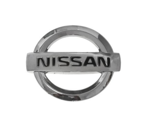 Σήμα αυτοκόλλητο πλαστικό χρωμίου 16x14cm - Nissan