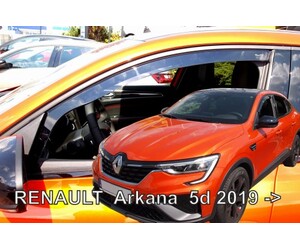 ΑΝΕΜΟΘΡΑΥΣΤΕΣ ΓΙΑ RENAULT ARKANA 5D 2019+ ΑΥΤΟΚΙΝΗΤΟΥ ΑΠΟ ΕΥΚΑΜΠΤΟ ΦΙΜΕ ΠΛΑΣΤΙΚΟ HEKO - 2 ΤΕΜ.